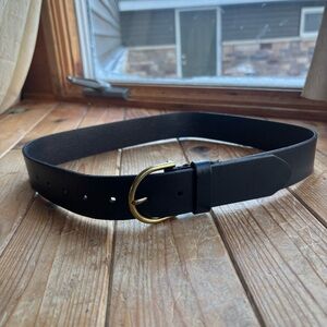 American Eagle Outfitters Black Belt with Gold Buckle